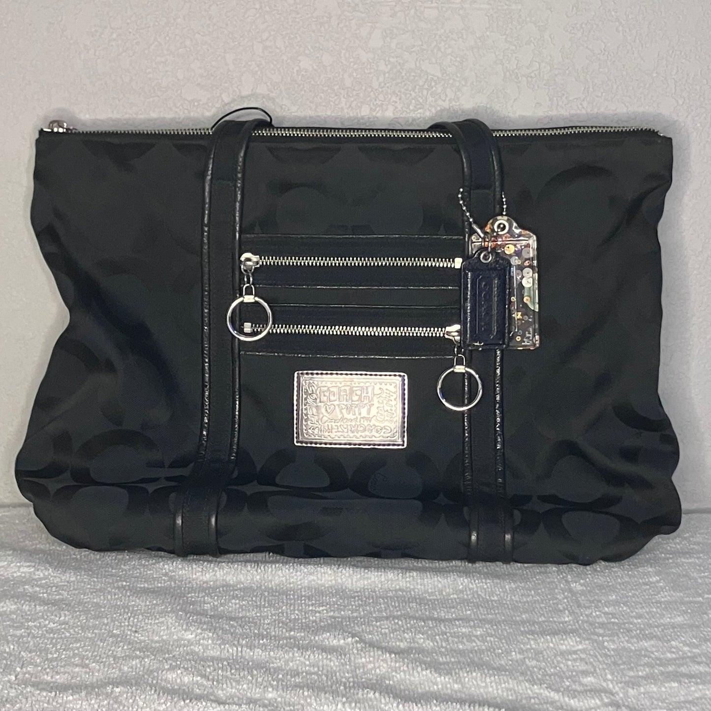 Coach Black Poppy Tote