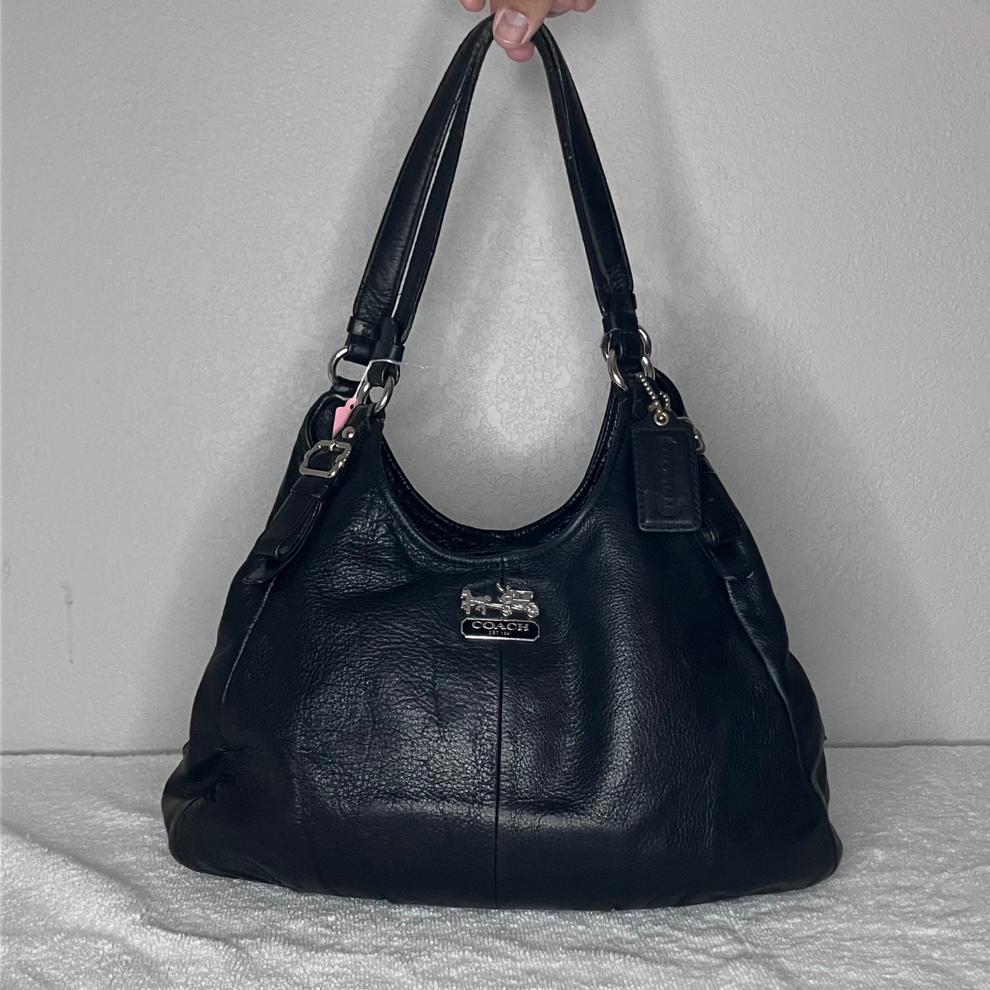Coach Madison Maggie Black Leather