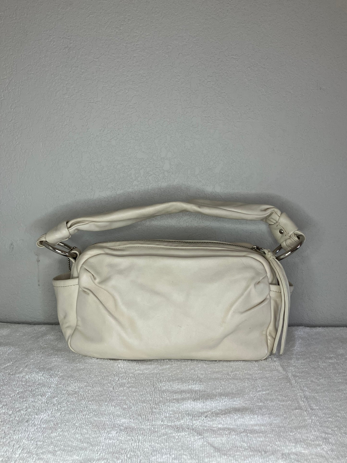 Vintage Coach Parker Cream Soft Leather Shoulder Bag