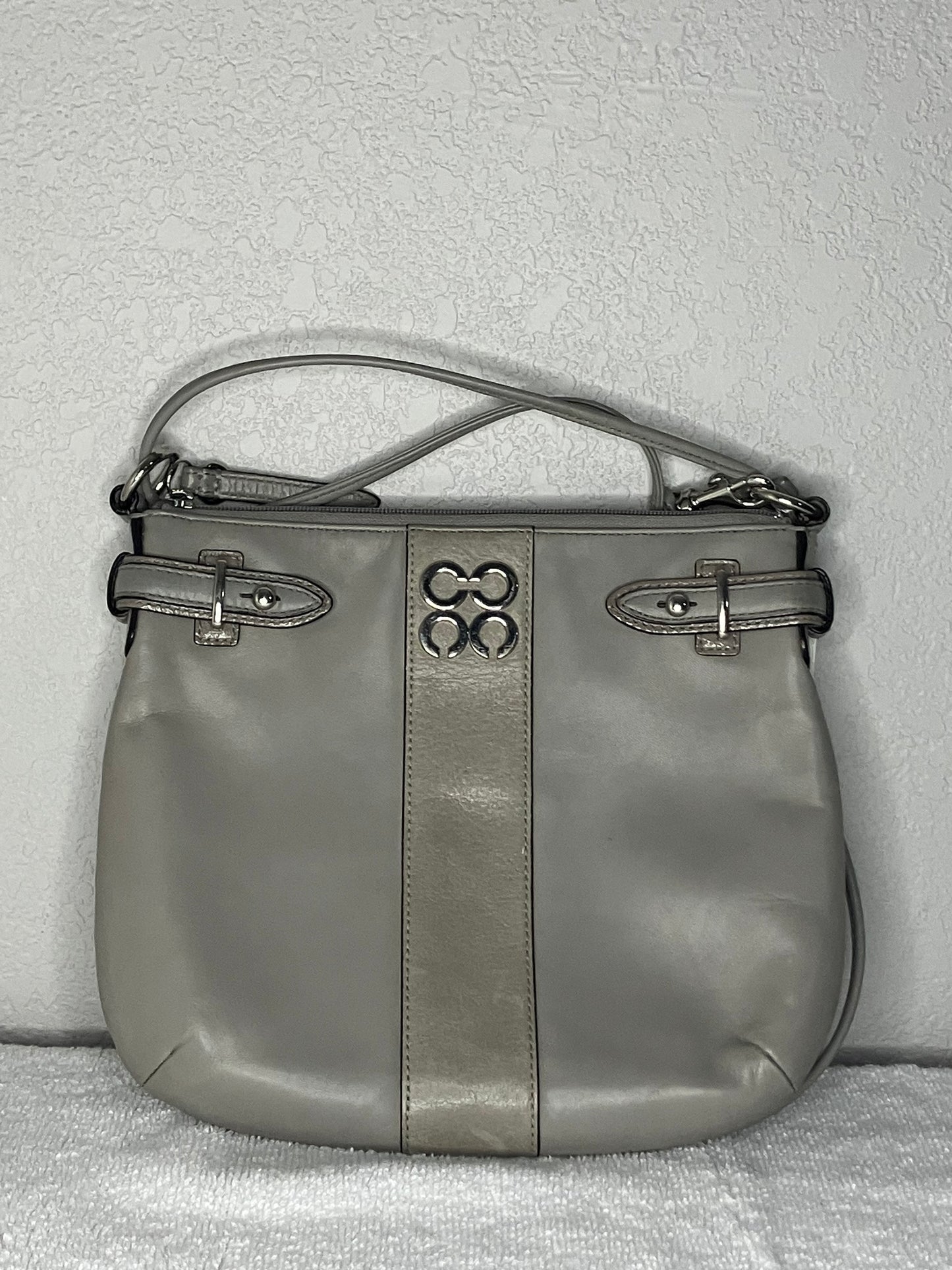 Coach Colette Crossbody Bag in Gray Leather.