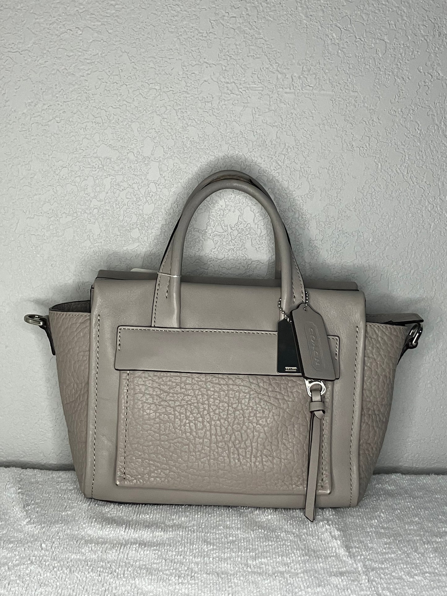 Coach Bleecker Mini Riley Carryall Satchel in Leather.