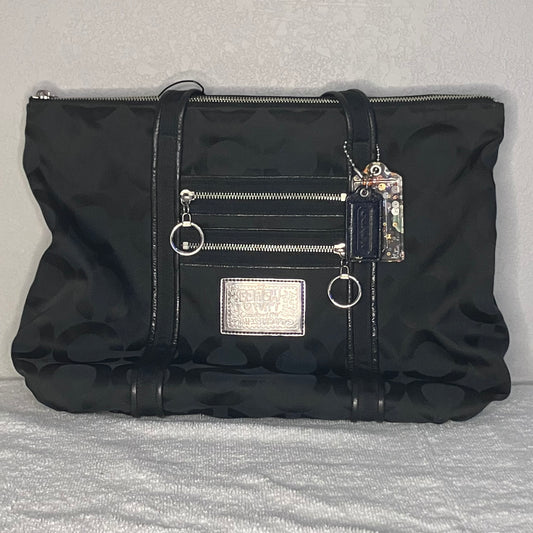 Coach Black Poppy Tote