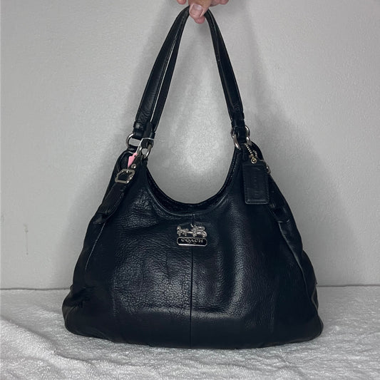 Coach Madison Maggie Black Leather