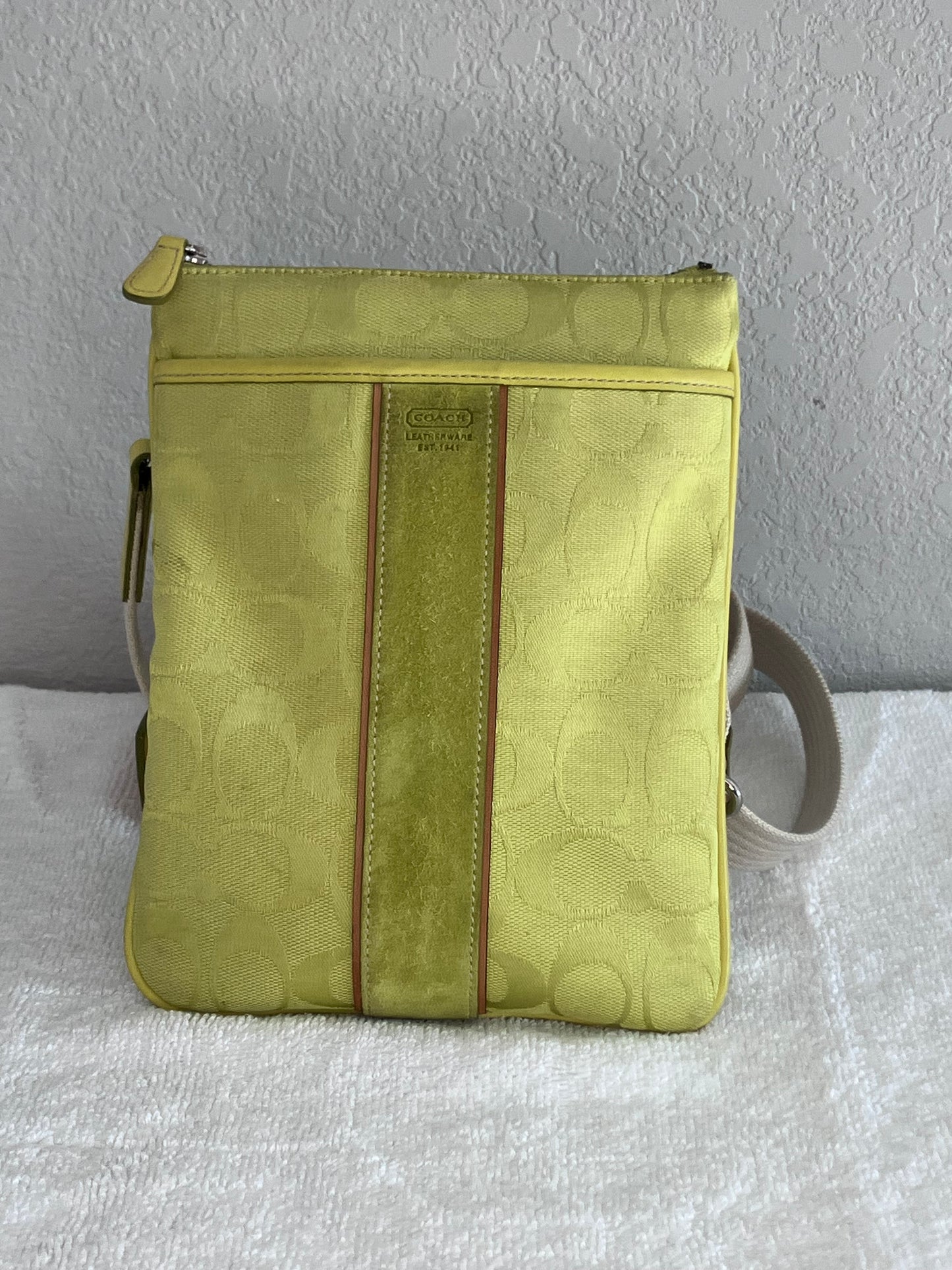 Coach Signature Crossbody Bag in a Yellow Color
