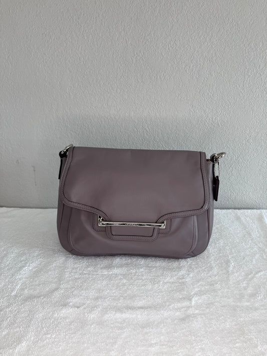Coach Taylor Leather Flap Crossbody Bag in Gray