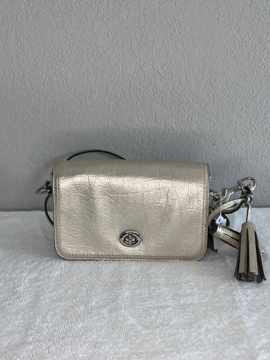 Coach Legacy Metallic Leather Penny Crossbody Shoulder Bag