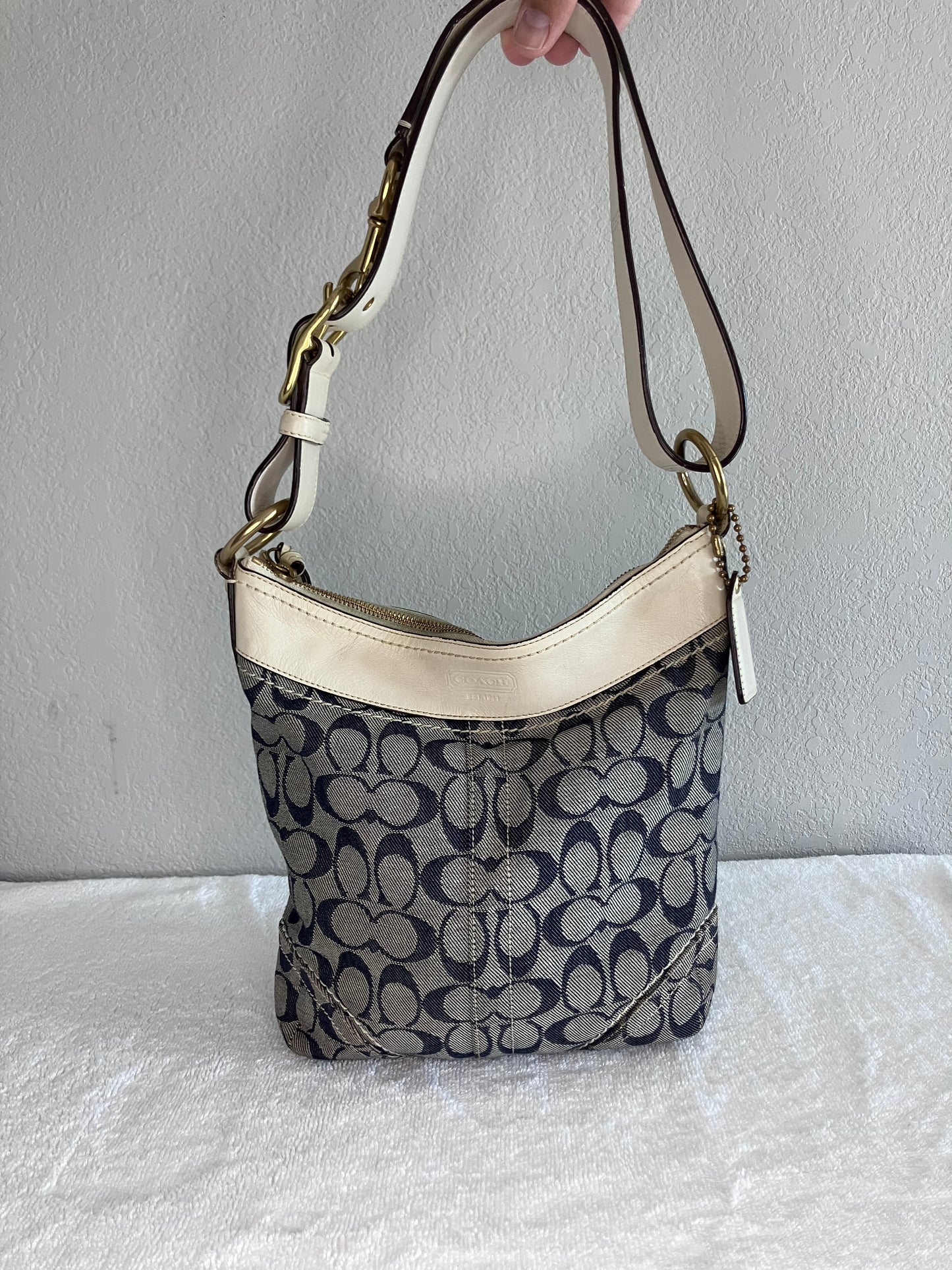 Coach Signature Denim Shoulder Bag