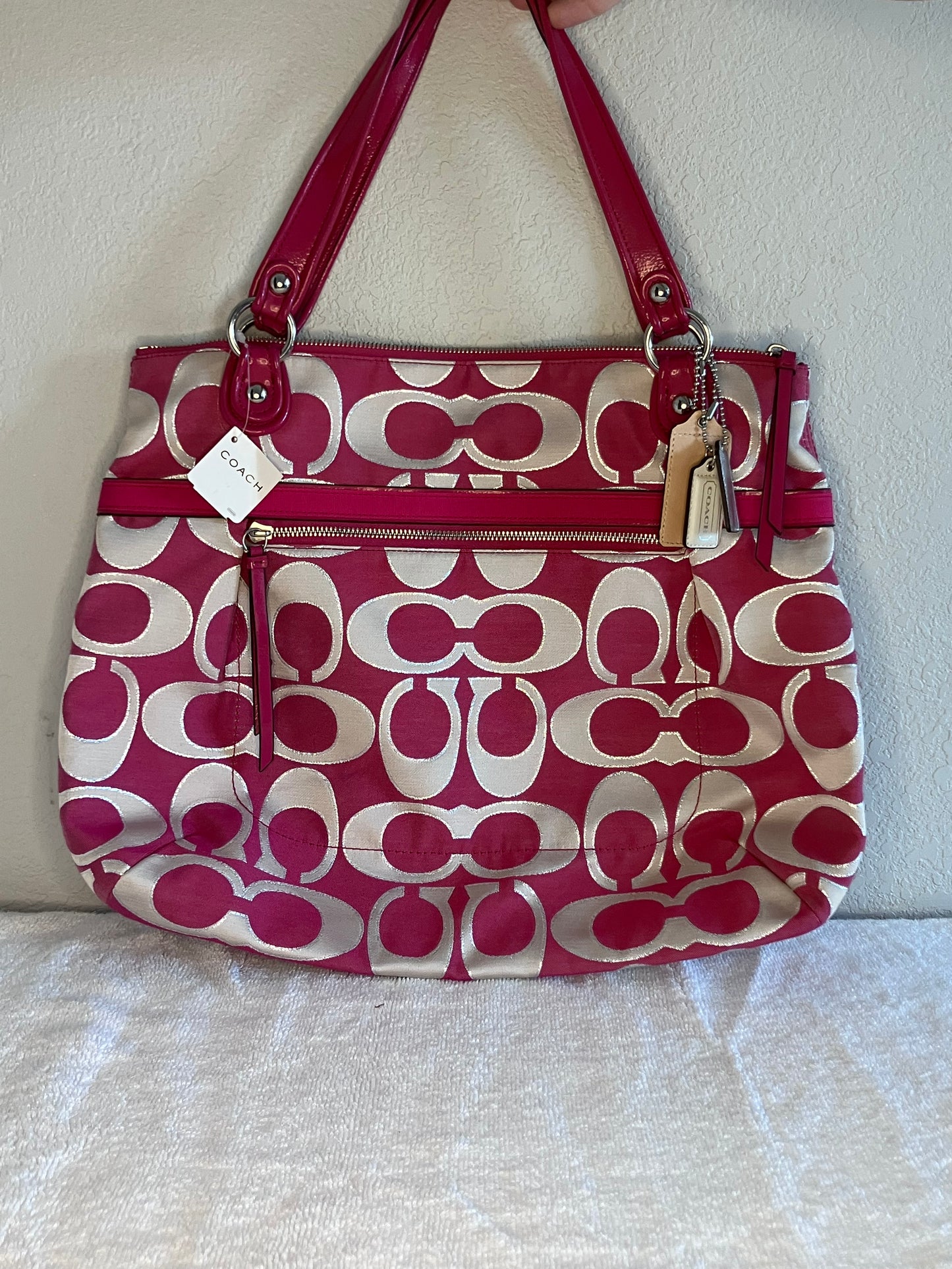 Coach Pink Tote Glitter