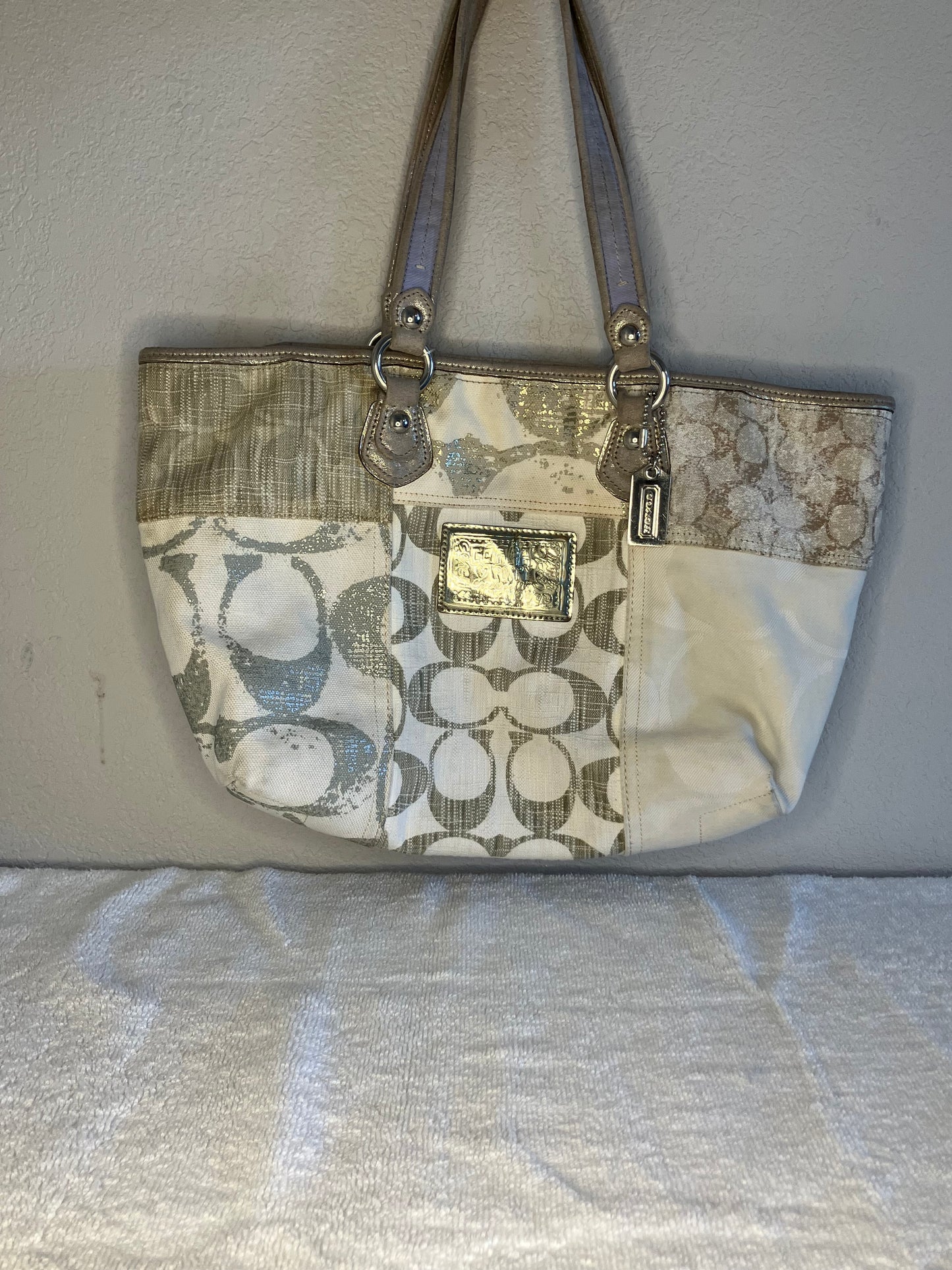 Coach Poppy Patchwork Tote Bag