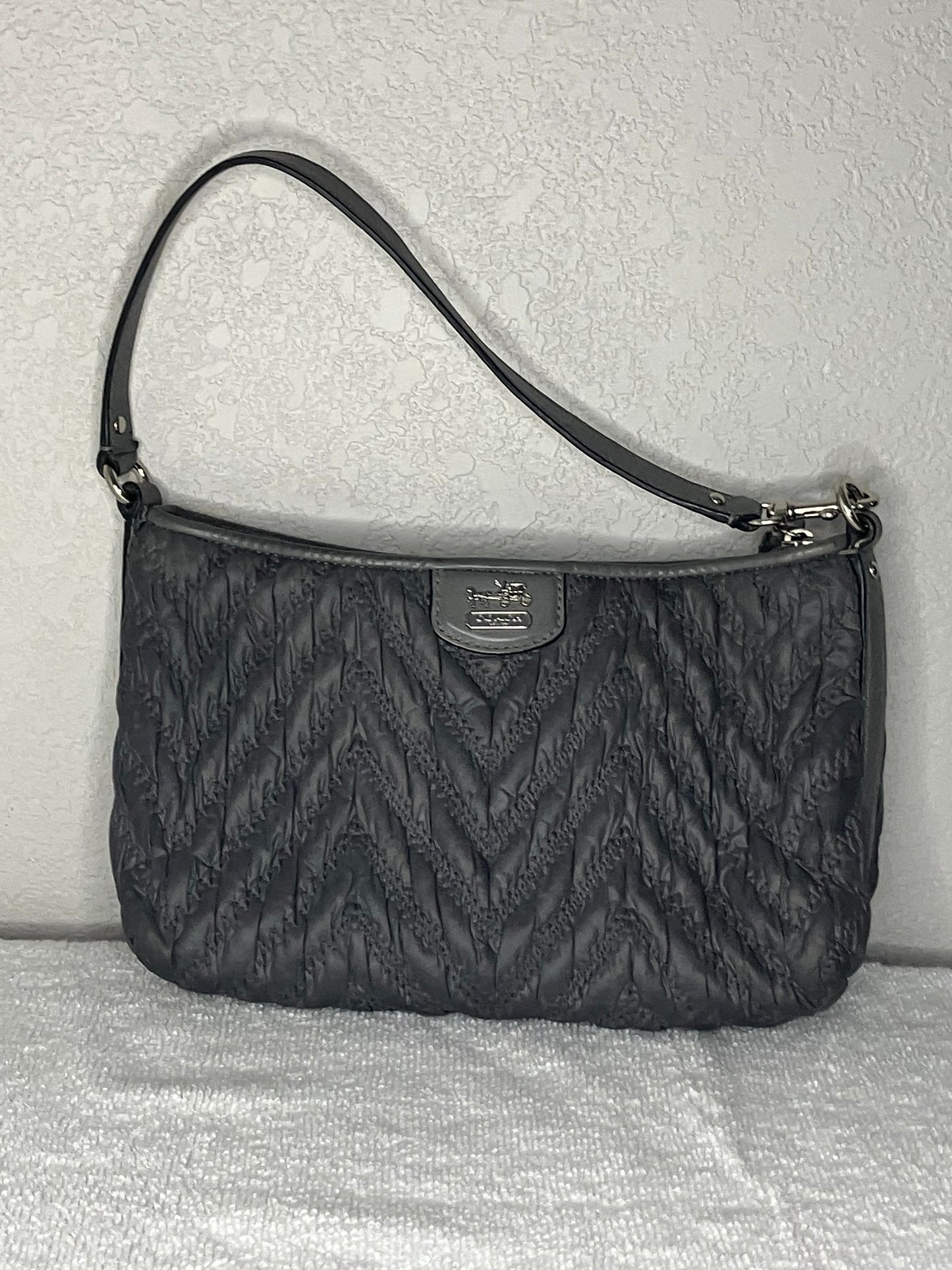 Coach Madison Quilted Chevron Nylon Demi bag