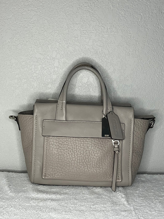 Coach Bleecker Mini Riley Carryall Satchel in Leather.