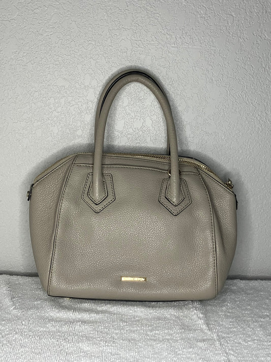 Rebecca Minkoff Perry Satchel in a Grey Taupe Leather