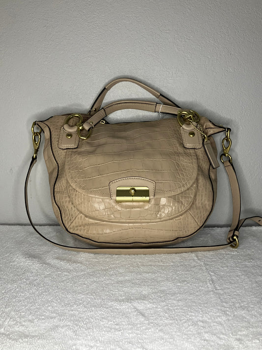 Coach Kristin Croc Embossed Leather Satchel
