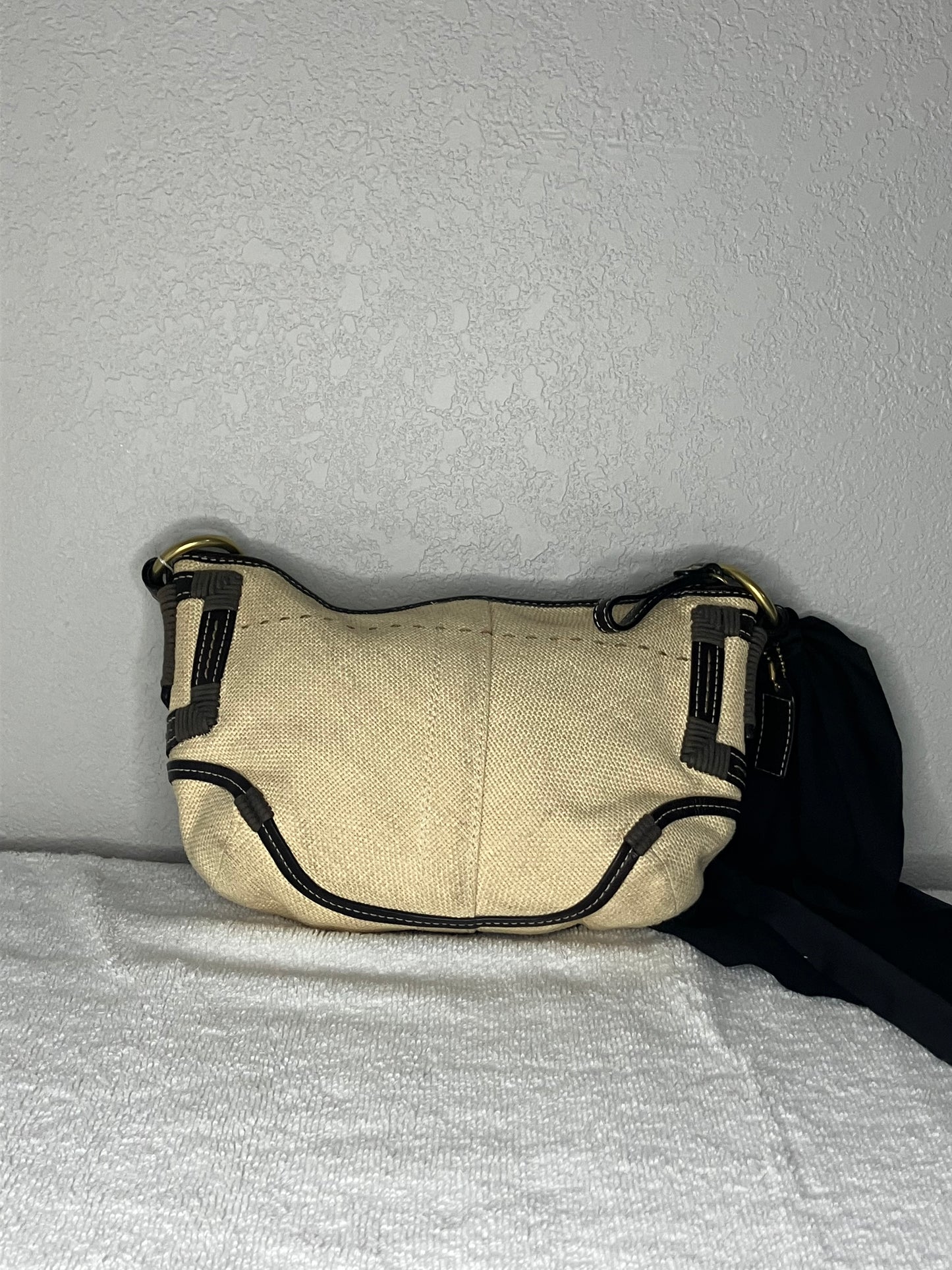 Coach Soho Angora Straw and Leather Hobo bag