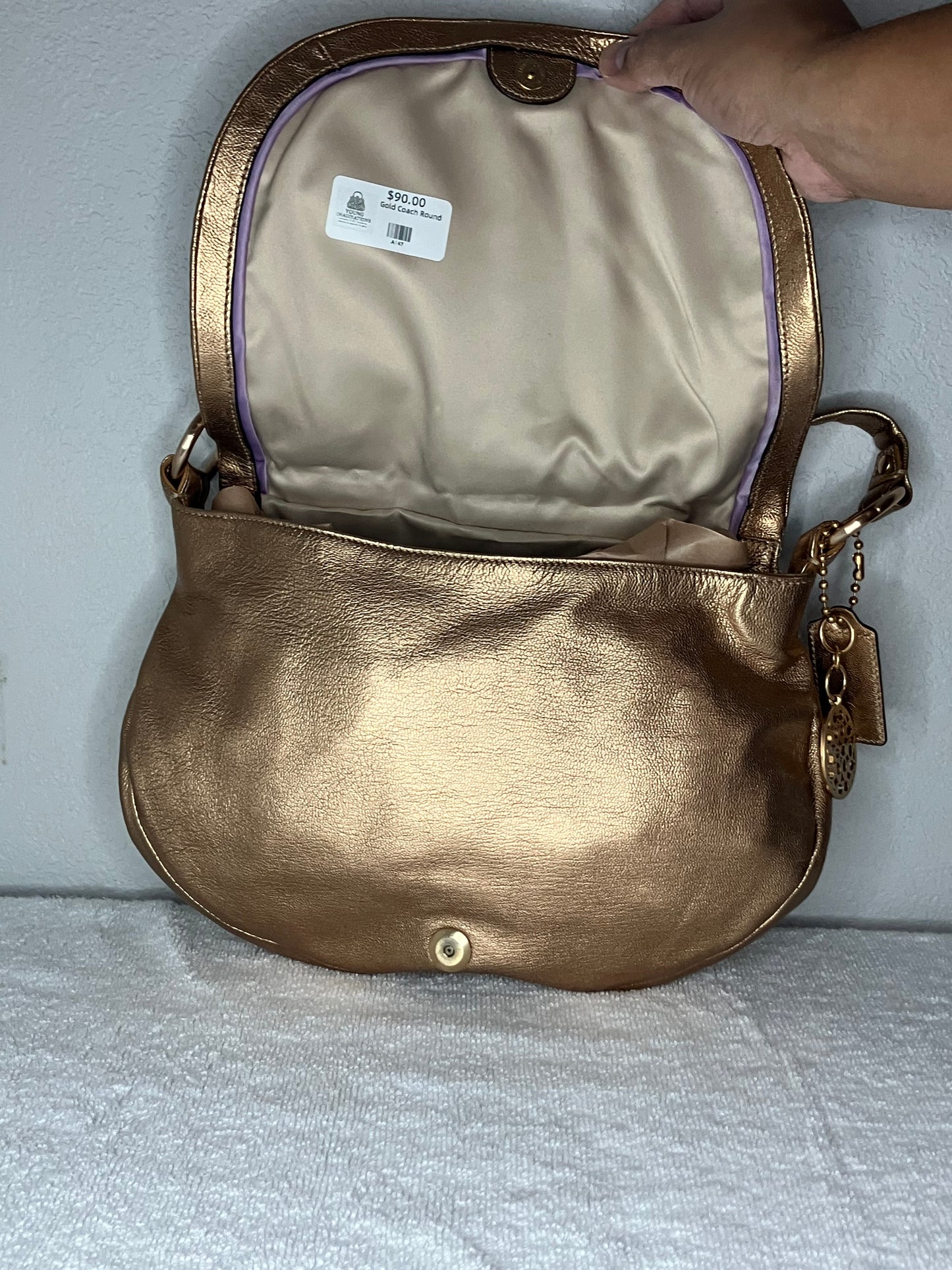 Coach Ali Hobo bag in Metallic Gold Leather
